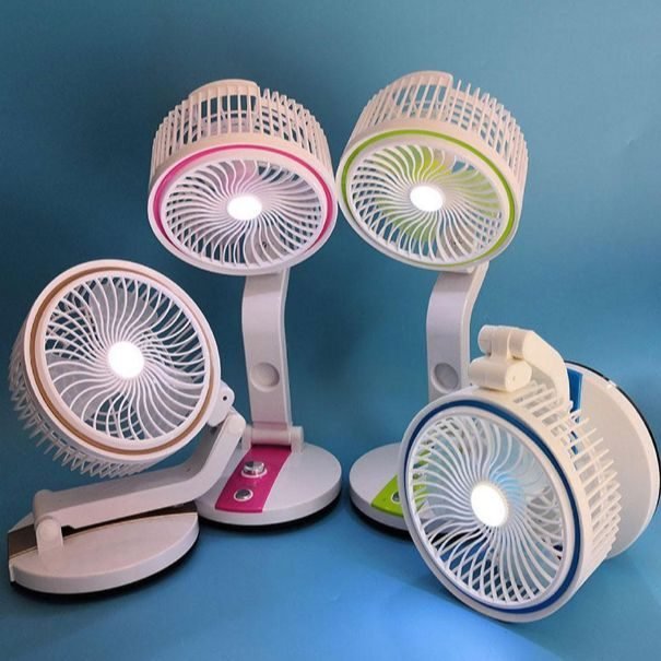 L.R 2018 USB  Rechargeable Folding fan with Led Light