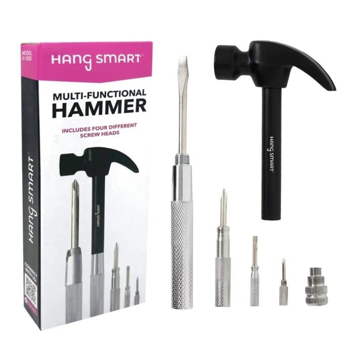 HangSmart মাল্টি-ফাংশনাল 6 ইন 1 হ্যামার এবং স্ক্রু ড্রাইভার টুল